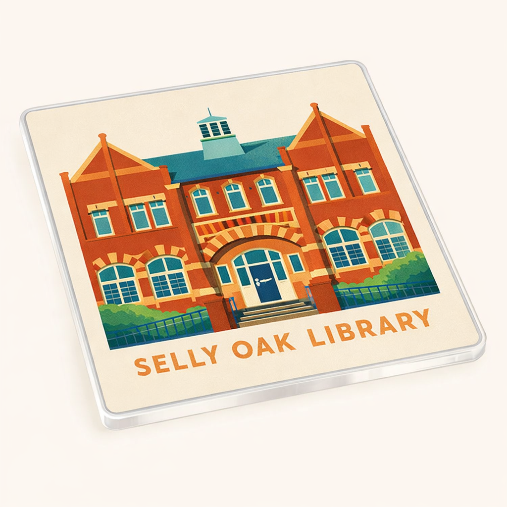 Selly Oak - Coaster - Mid-Century Retro - Selly Oak Library