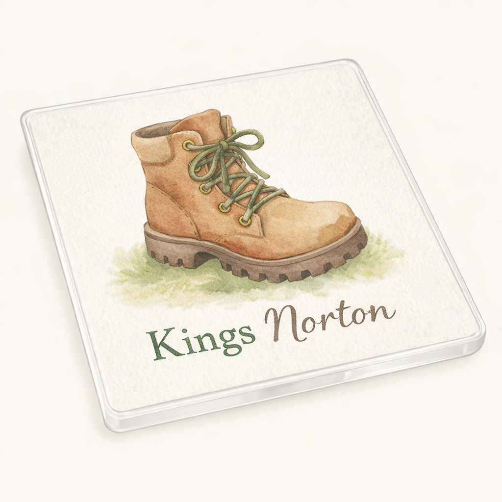Kings Norton - Coaster - Soft Watercolours - Hiking Boots