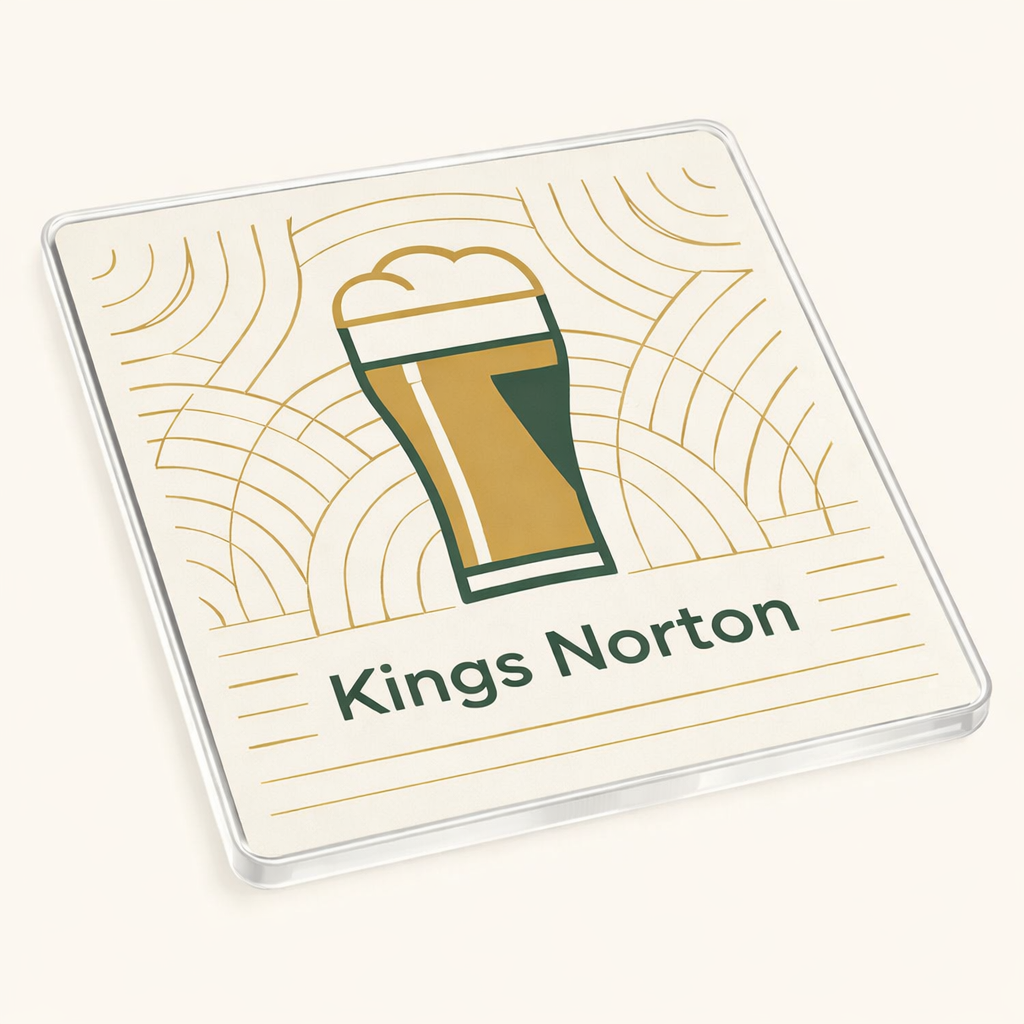 Kings Norton - Coaster - Geometric Lines - Beer Glass