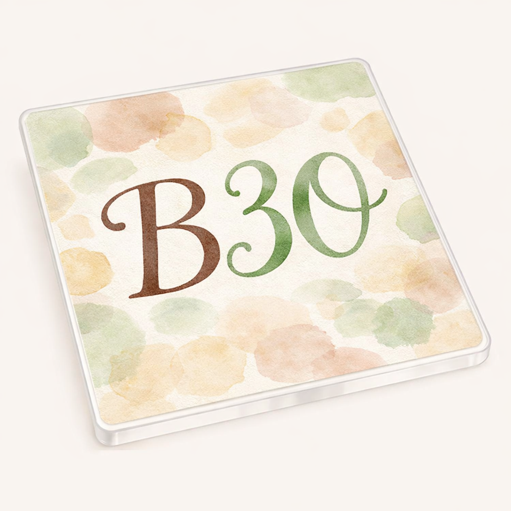 Bournville - Coaster - Soft Watercolours - Postcode