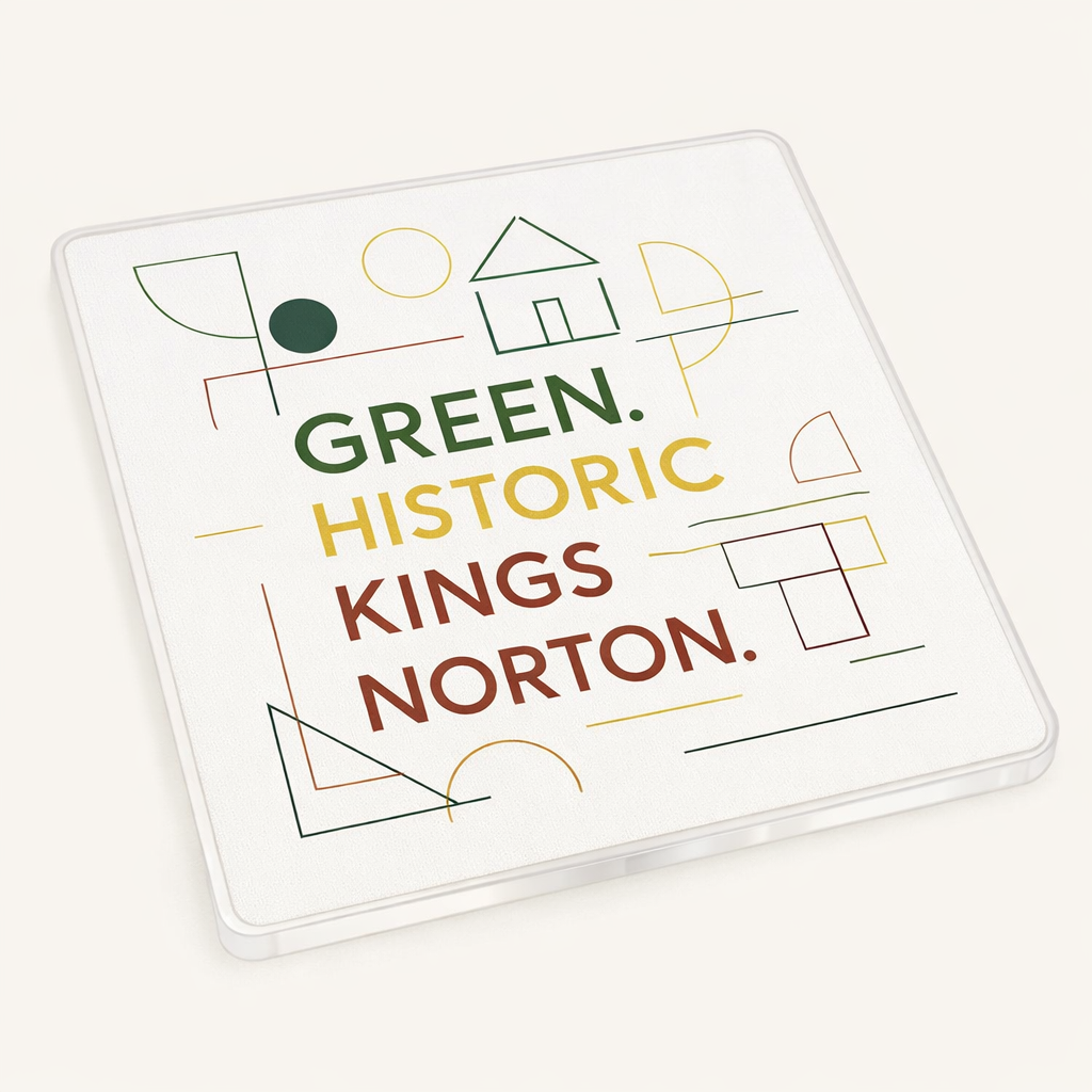 Kings Norton - Coaster - Geometric Lines - Word Stack