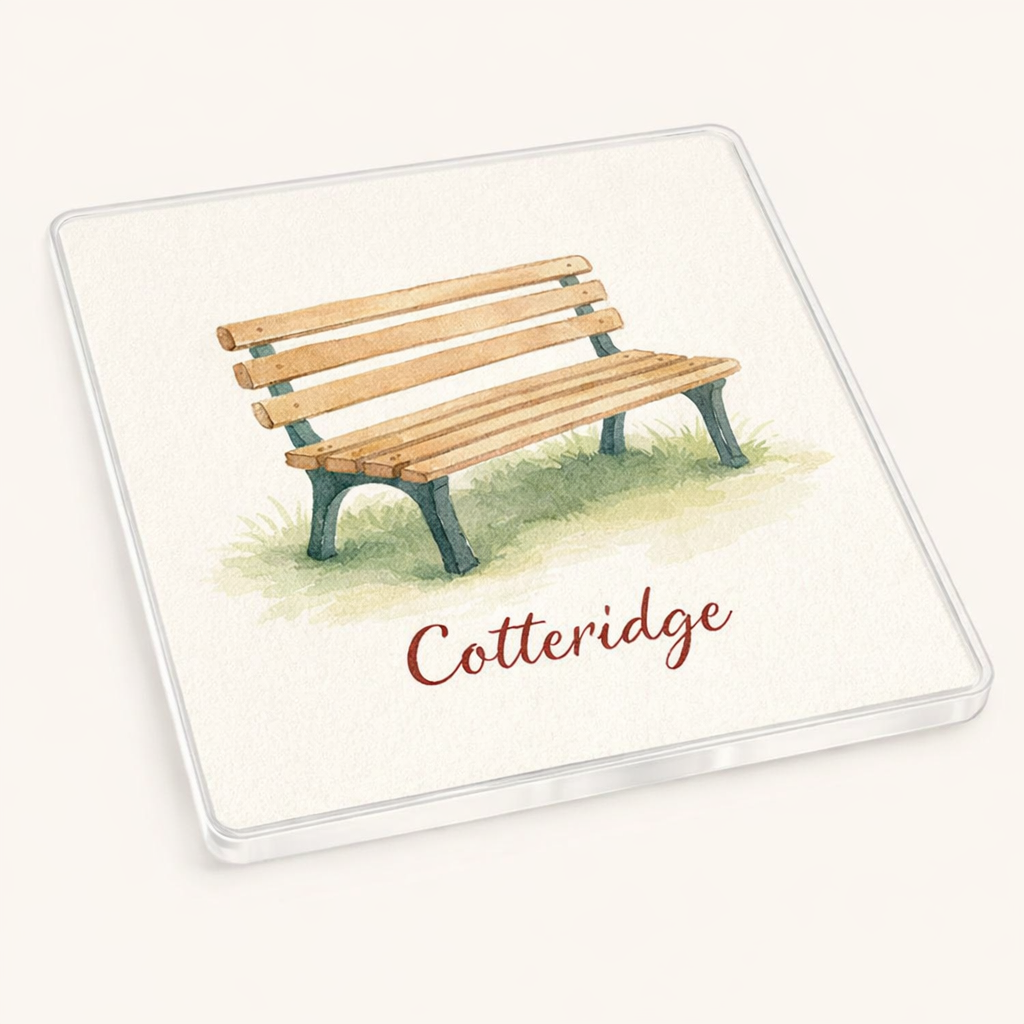 Cotteridge - Coaster - Soft Watercolours - Park Bench