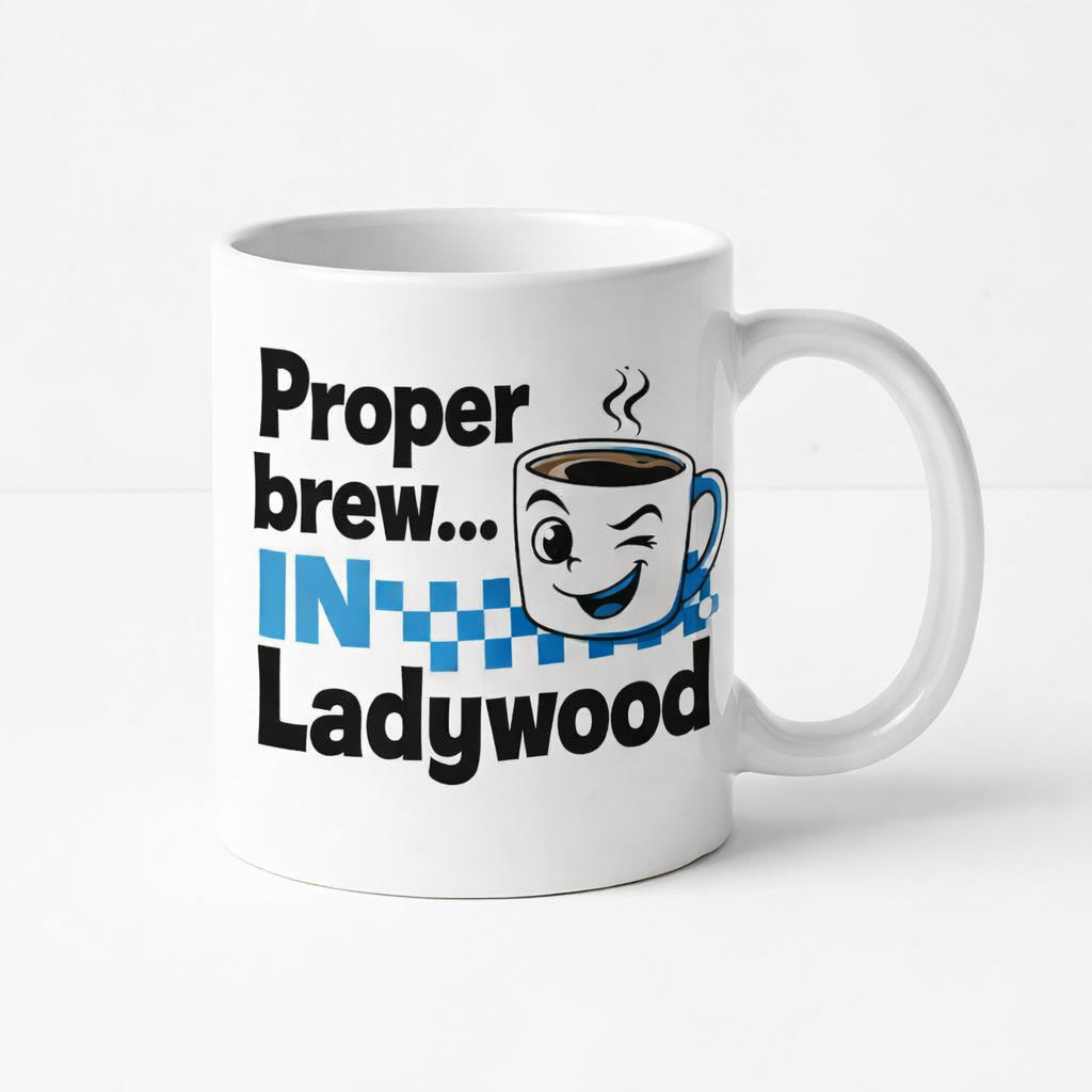 Ladywood - Mug - Retro Cartoon Design