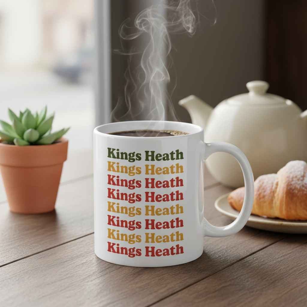 Kings Heath - Mug - Retro Typography Design