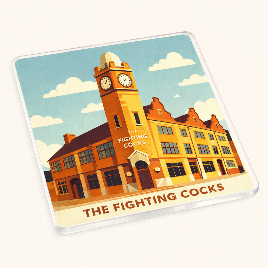 Moseley - Coaster - Mid-Century Retro - The Fighting Cocks Pub