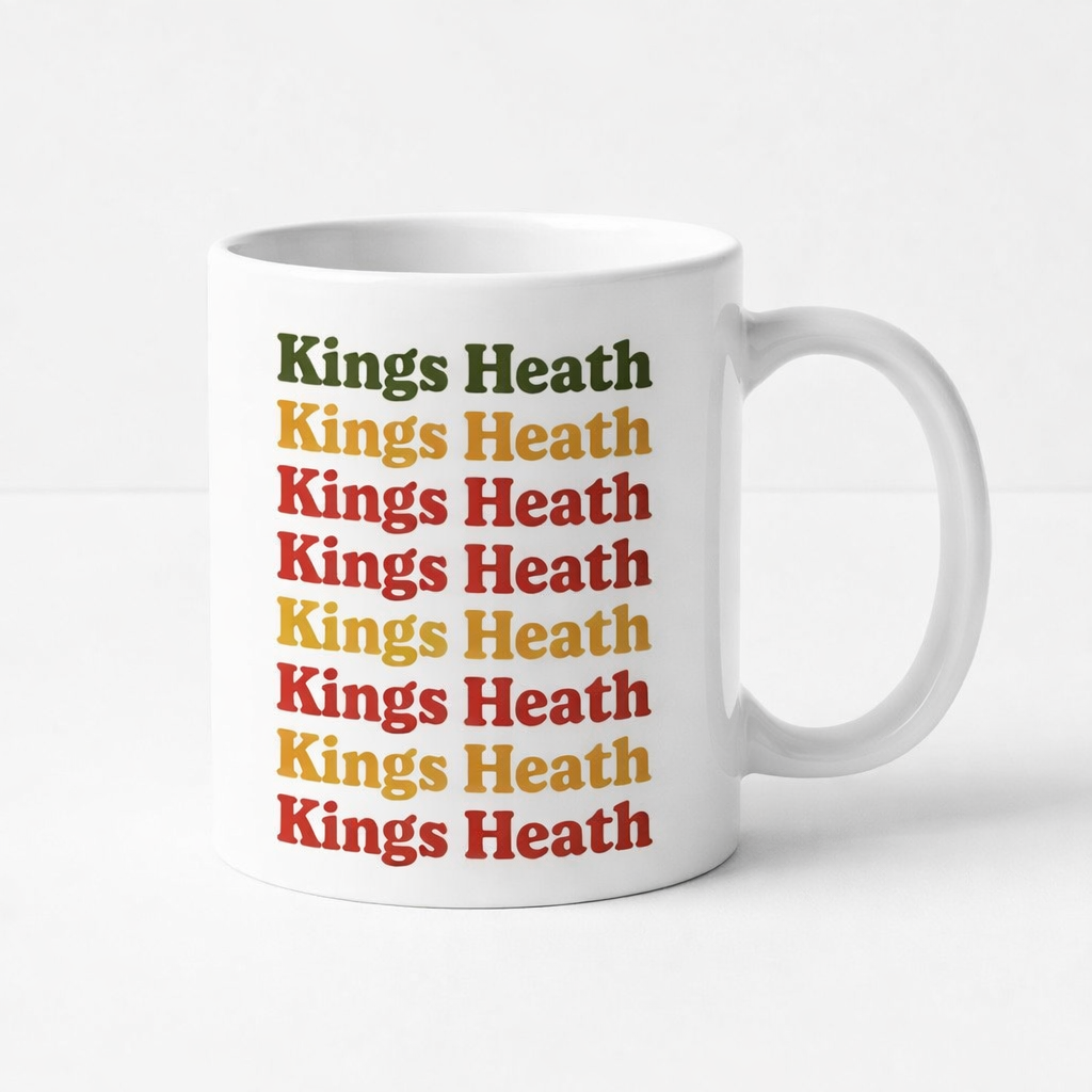 Kings Heath - Mug - Retro Typography Design