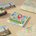 Ladywood - Coaster - Mid-Century Retro - Location Pin