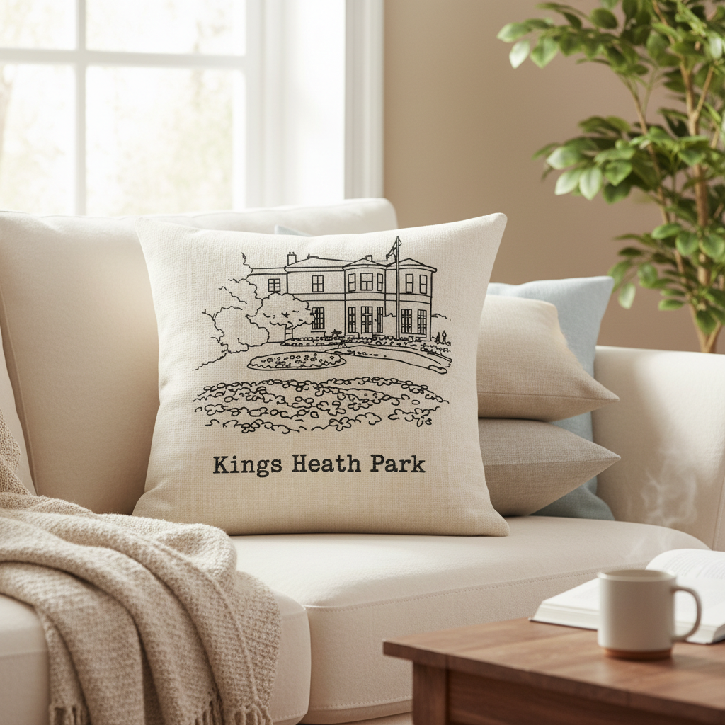 Kings Heath - Cushion - Minimal Lines Design - Kings Heath Park