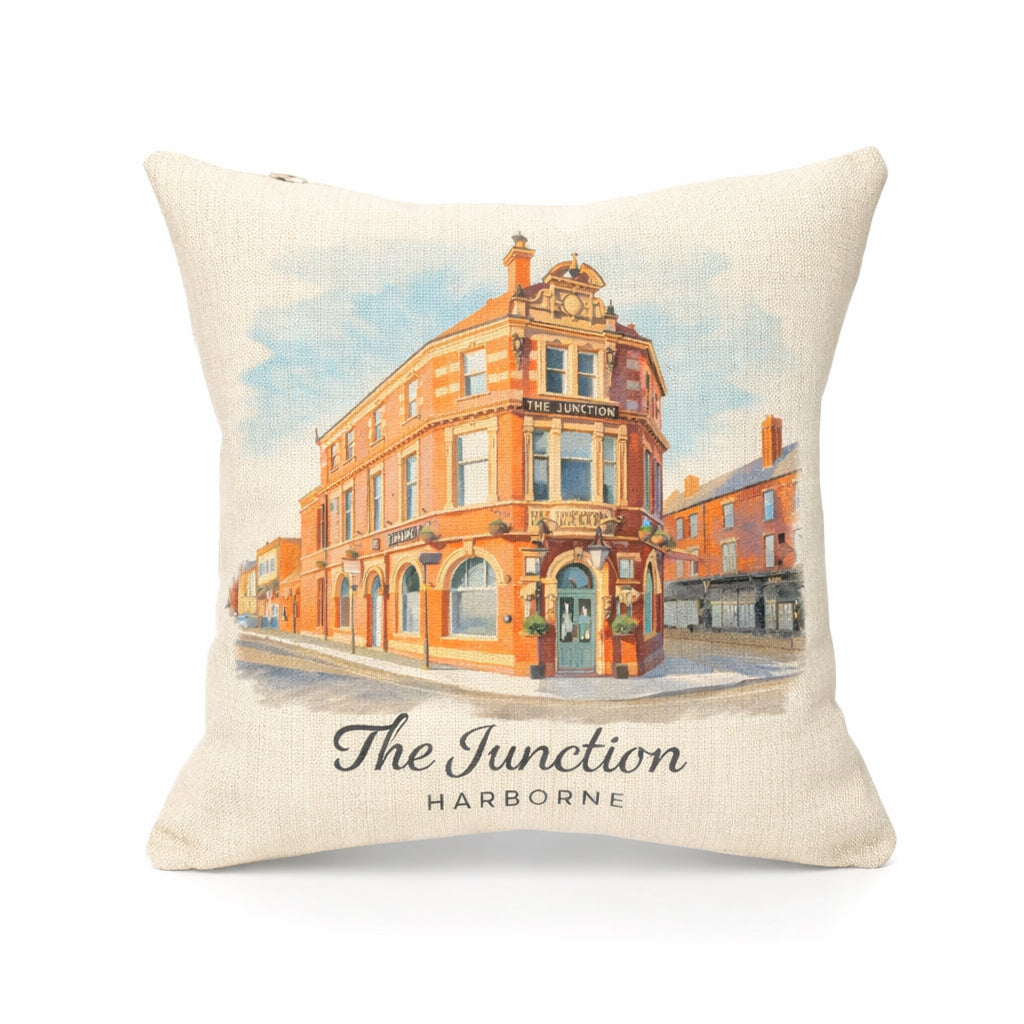 Harborne - Cushion - Stylised Painting Design - The Junction Pub