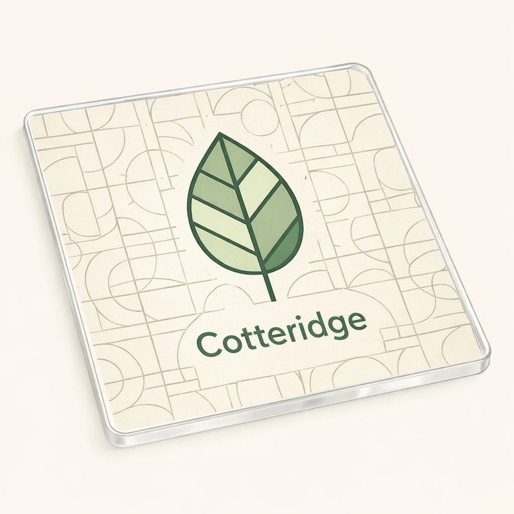 Cotteridge - Coaster - Geometric Lines - Leaf