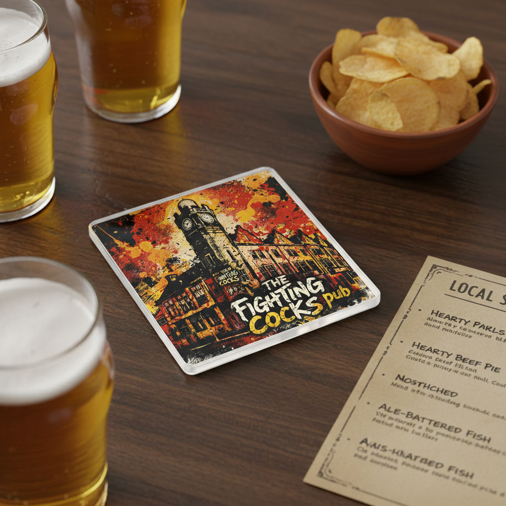 Moseley - Coaster - Urban Street Art - The Fighting Cocks Pub