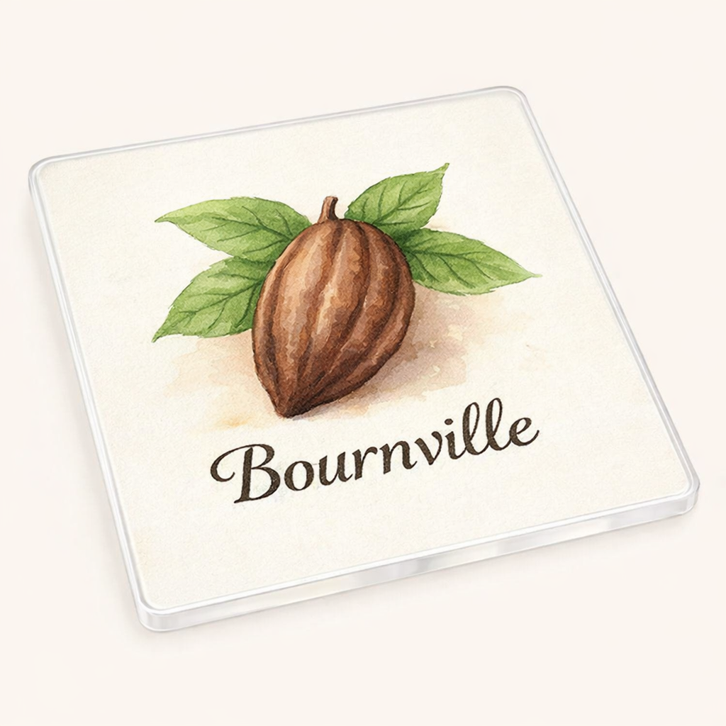 Bournville - Coaster - Soft Watercolours - Cocoa Bean