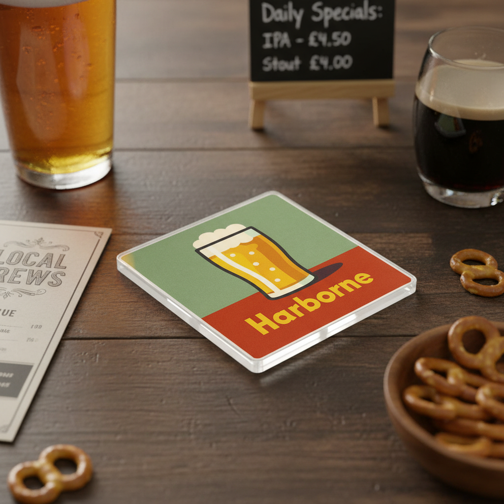 Harborne - Coaster - Mid-Century Retro - Beer Glass