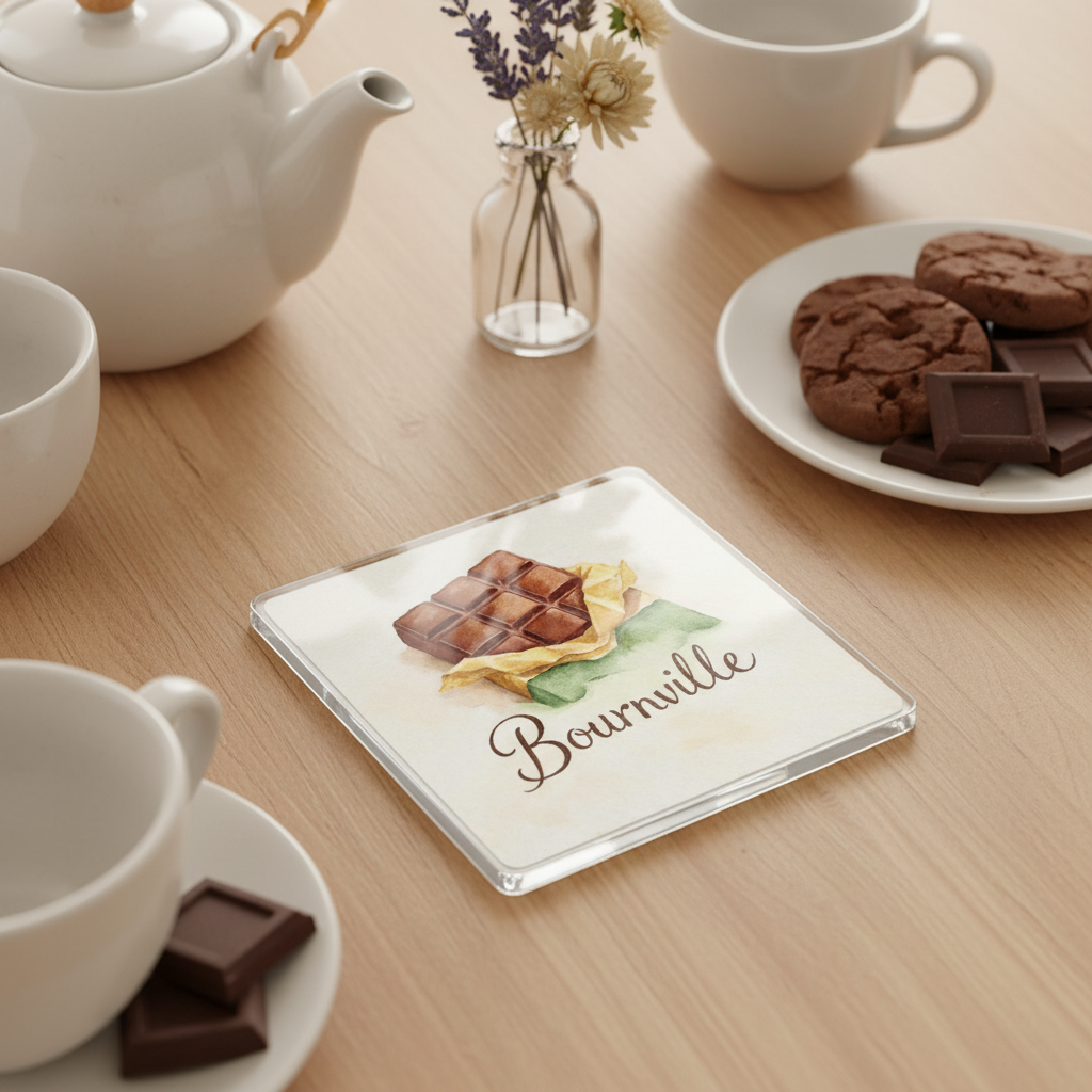 Bournville - Coaster - Soft Watercolours - Chocolate Bar