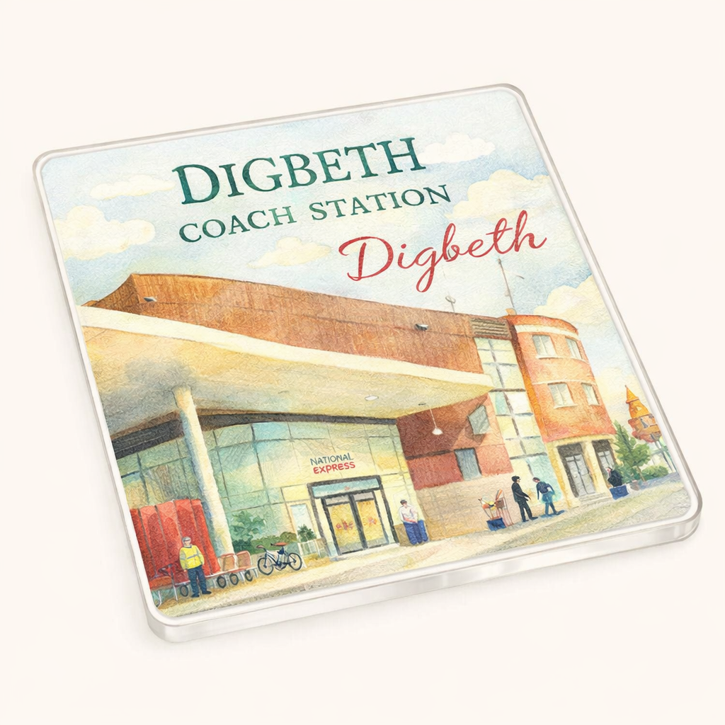 Digbeth - Coaster - Soft Watercolours - Digbeth Coach Station
