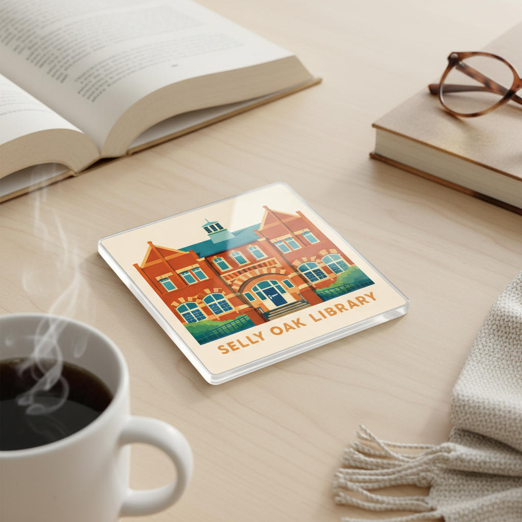 Selly Oak - Coaster - Mid-Century Retro - Selly Oak Library