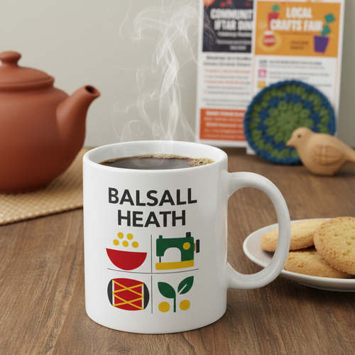 Balsall Heath - Mug - Geometric Grid Design