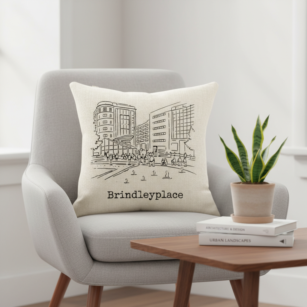 Westside - Cushion - Minimal Lines Design - Brindleyplace