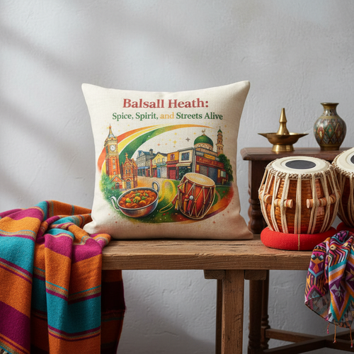 Balsall Heath - Cushion - Vibrant Civic Blend Design