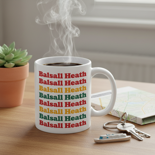 Balsall Heath - Mug - Colour Burst Postcode Design
