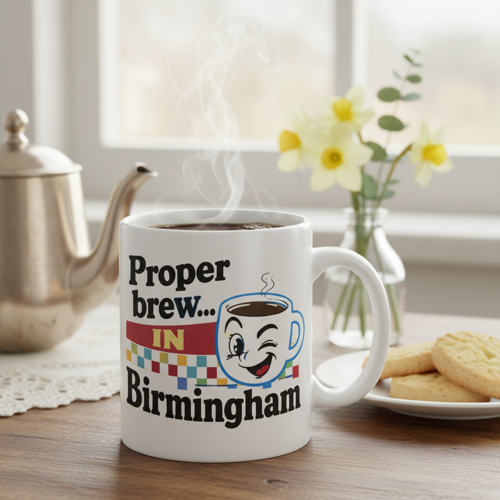 Birmingham - Mug - Retro Cartoon Design