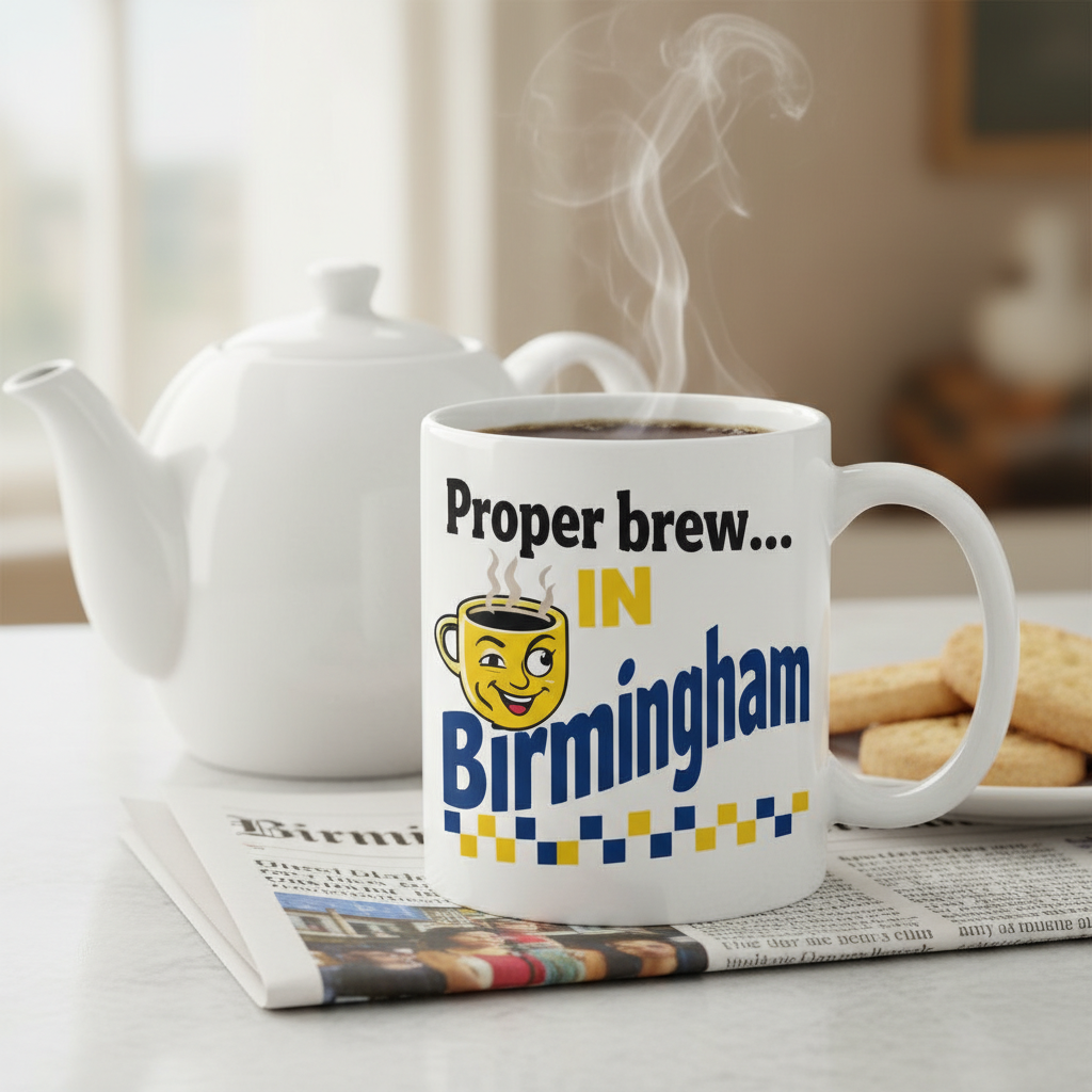 Birmingham Mug - Playful Cartoon Design