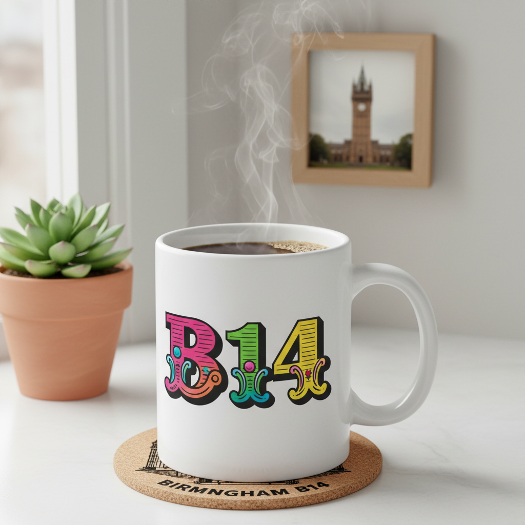 Druids Heath - Mug - Colour Burst Postcode Design