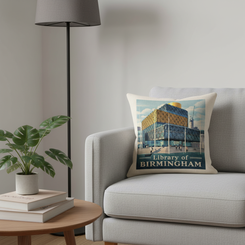 Westside - Cushion - Vintage Vibes Design - Library of Birmingham