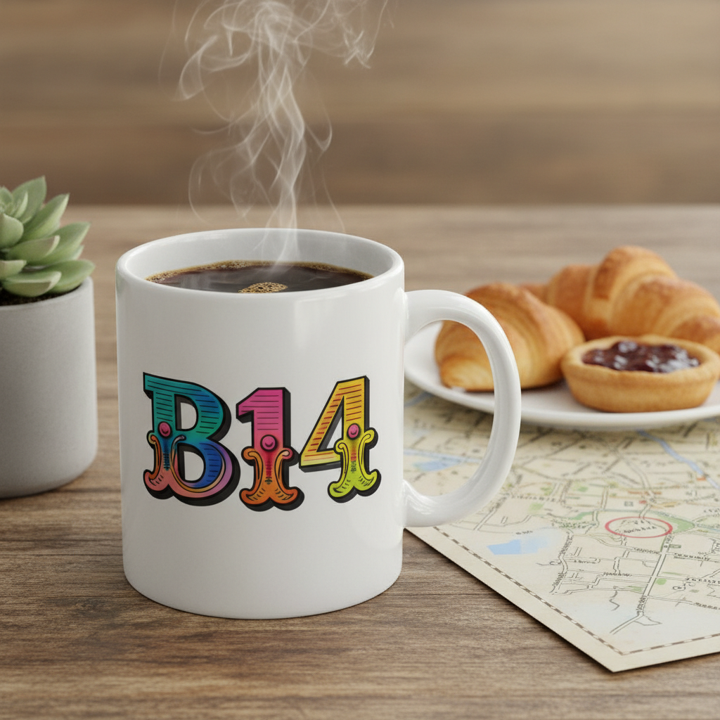 Yardley Wood - Mug - Colour Burst Postcode Design