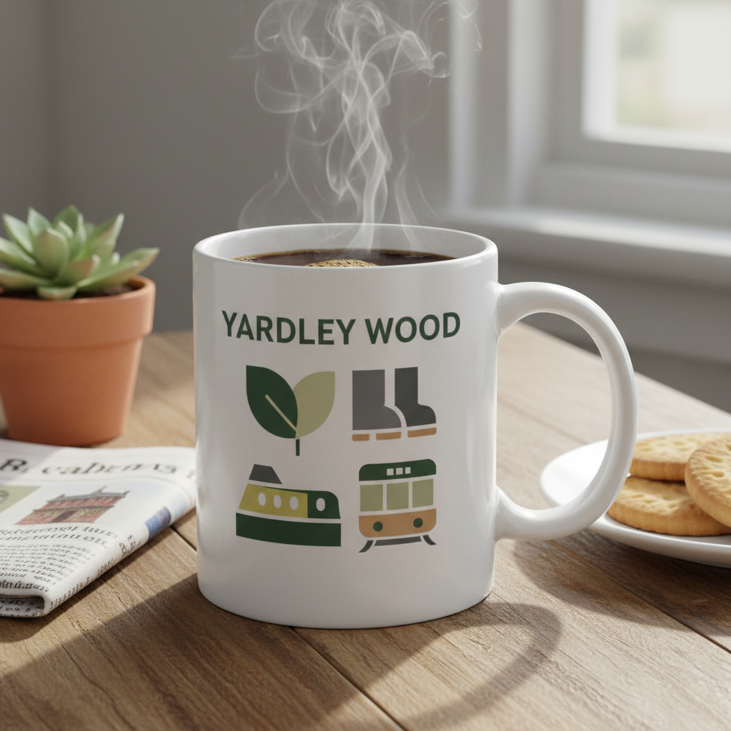 Yardley Wood - Mug - Geometric Grid Design