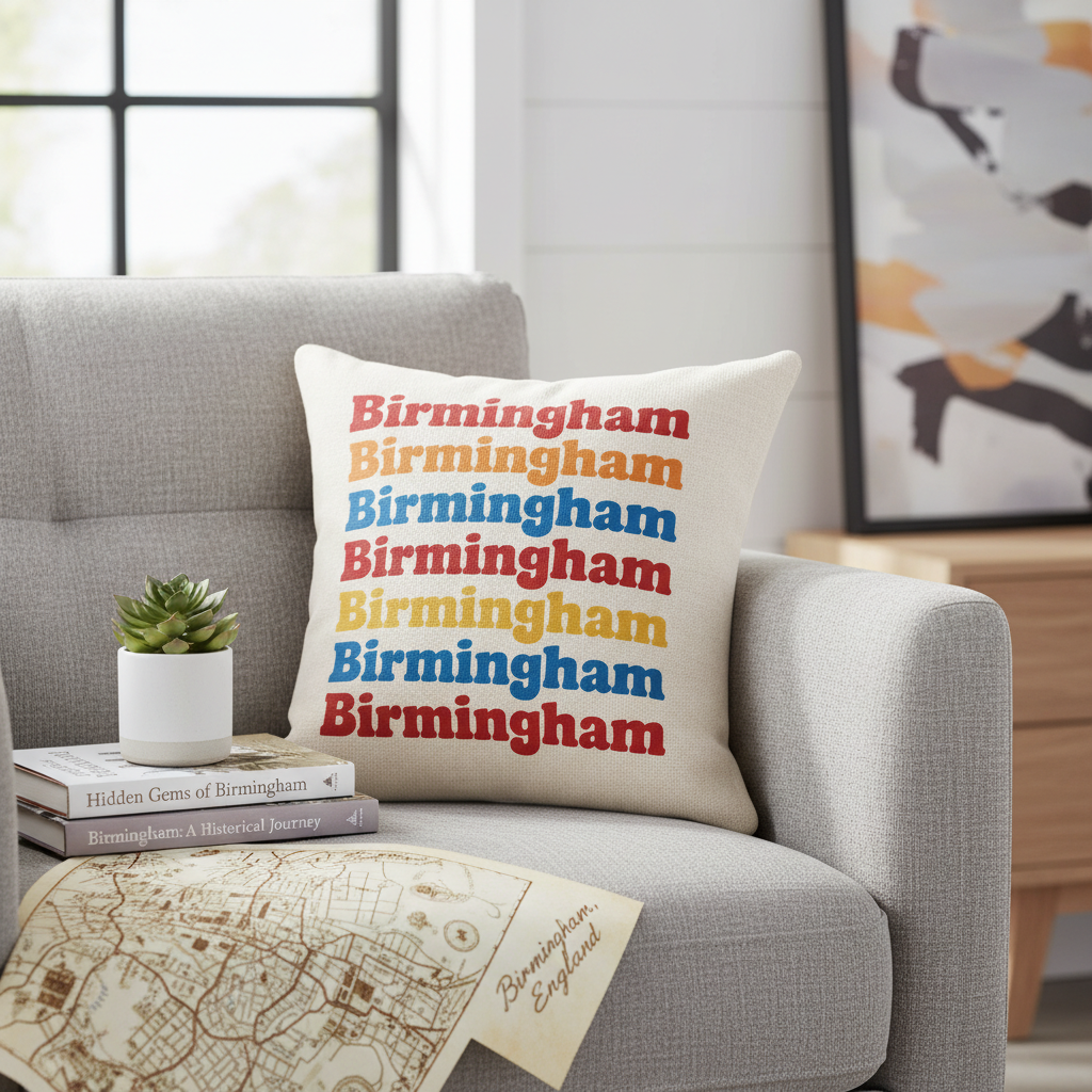 Urban Palette Linen Effect Cushion Cover Gift - Birmingham Design Home Decor Present