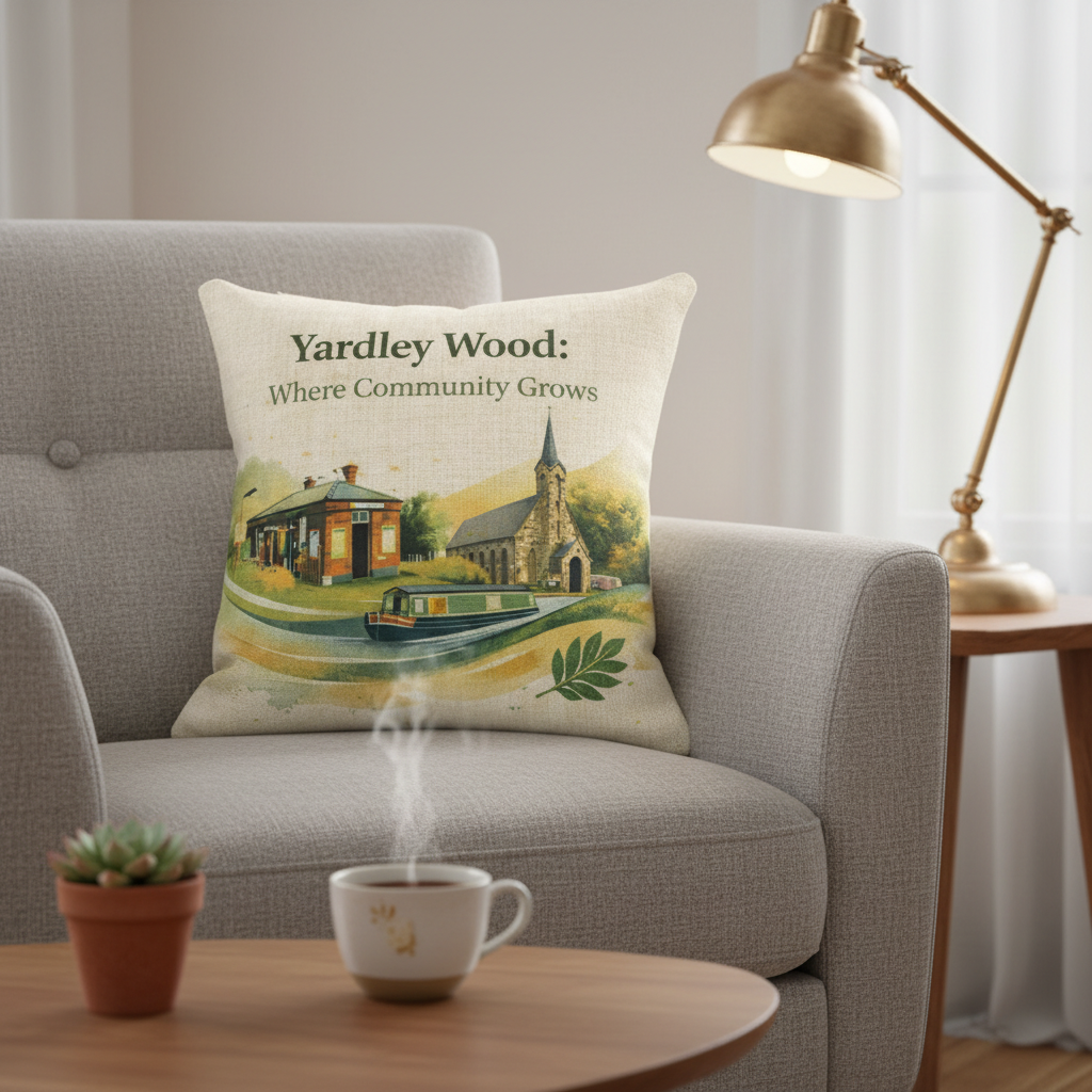 Yardley Wood - Cushion - Vibrant Civic Blend Design
