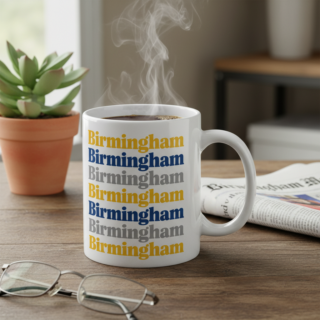 Birmingham - Mug - Retro Typography Design