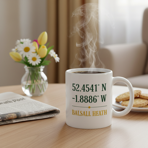 Balsall Heath - Mug - Minimalist Coordinates Design