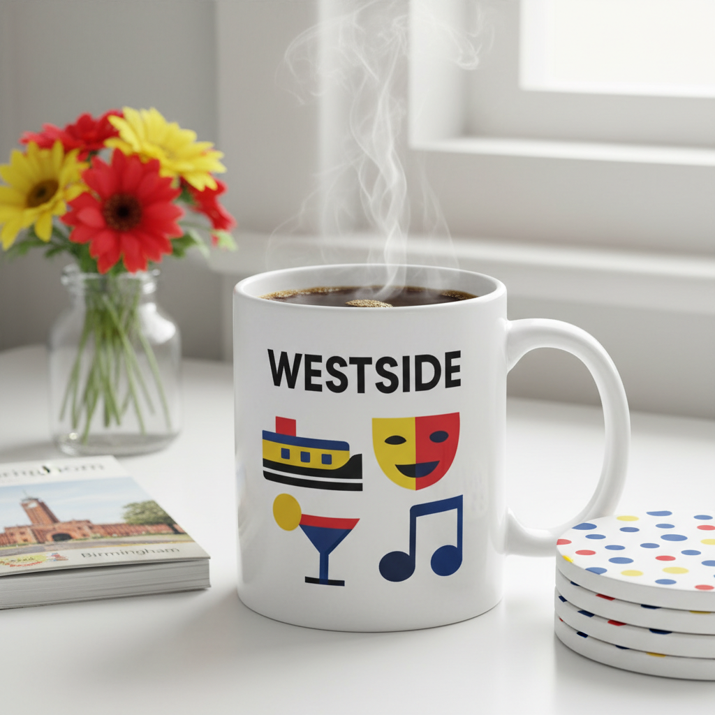 Westside - Mug - Geometric Grid Design