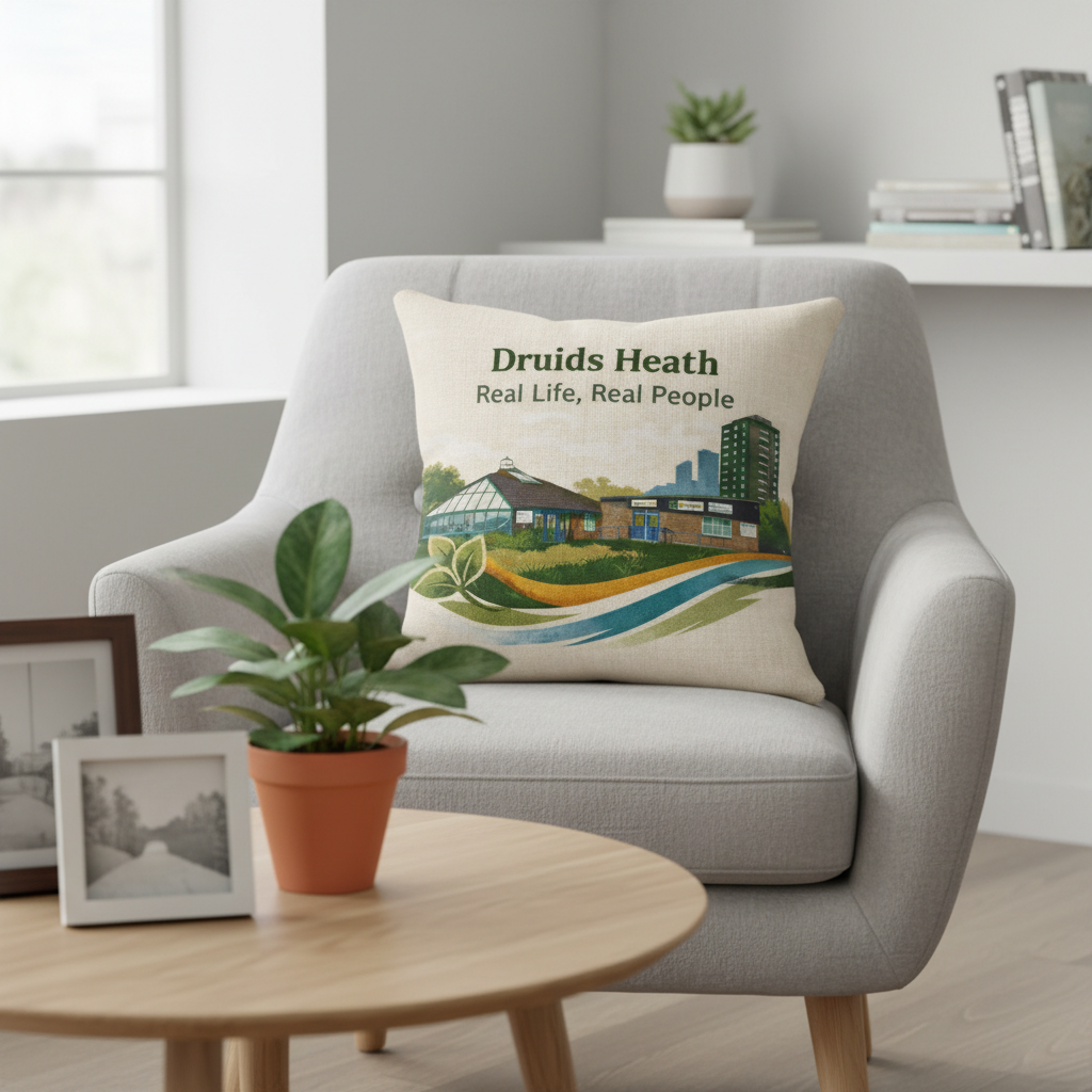 Druids Heath - Cushion - Vibrant Civic Blend Design