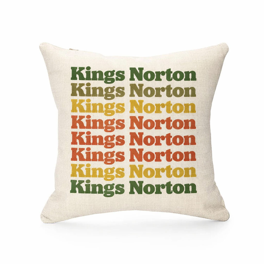 Kings Norton - Cushion - Retro Typography Design