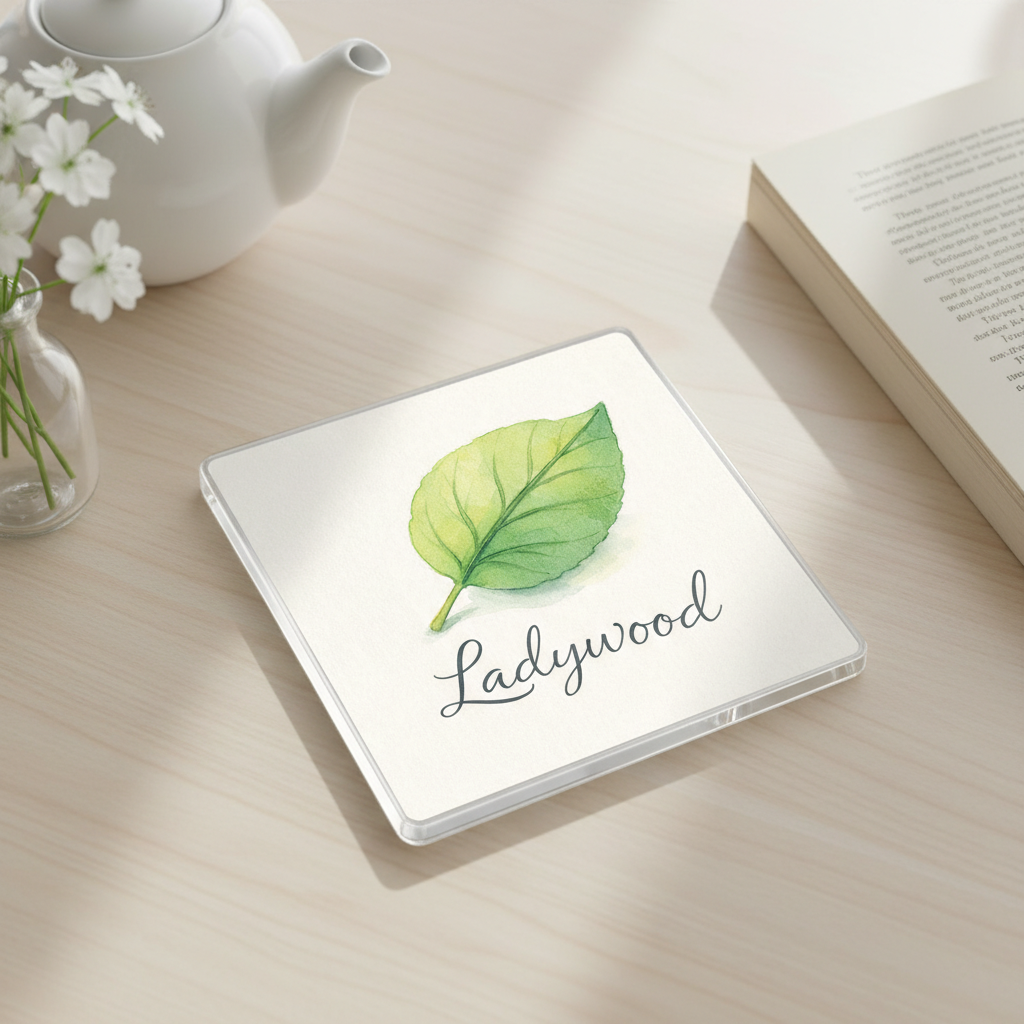 Ladywood - Coaster - Soft Watercolours - Leaf
