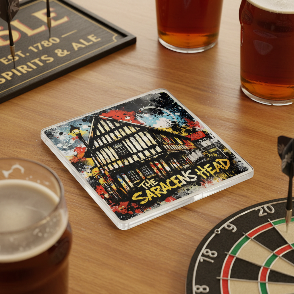 Kings Norton - Coaster - Urban Street Art - The Saracen's Head Pub