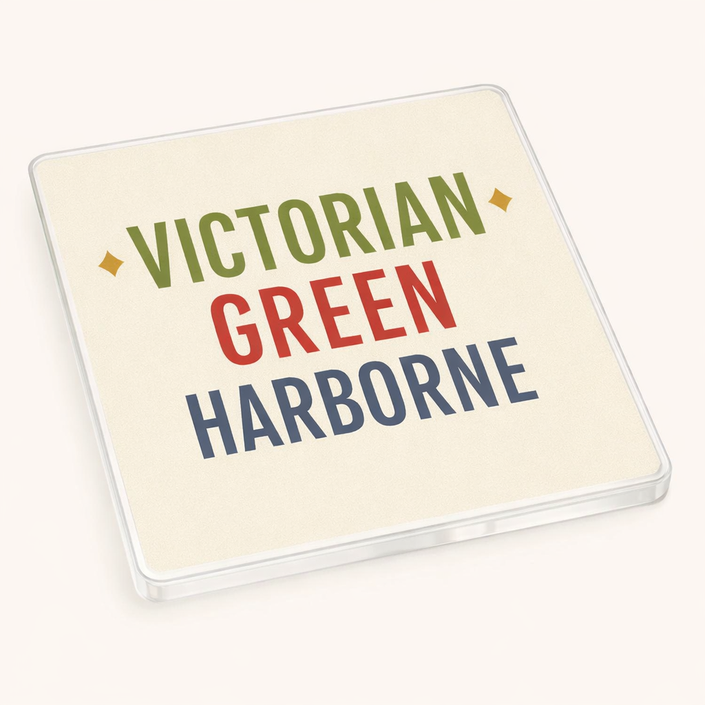 Harborne - Coaster - Mid-Century Retro - Word Stack