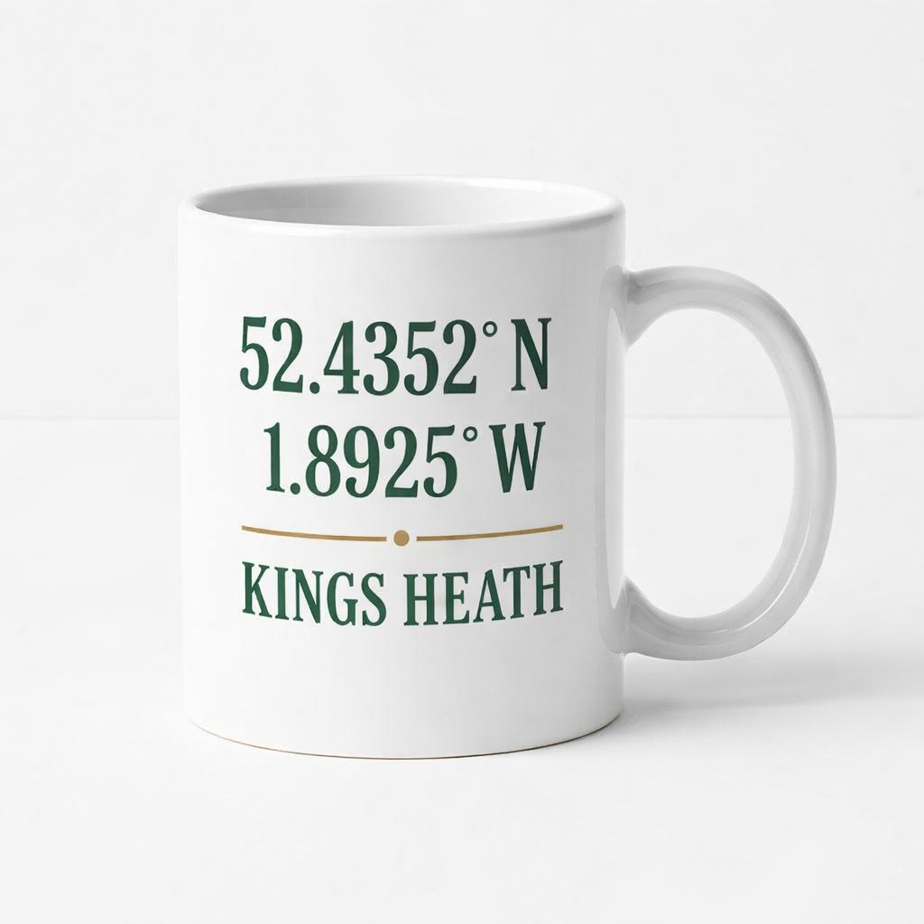 Kings Heath - Mug - Minimalist Coordinates Design