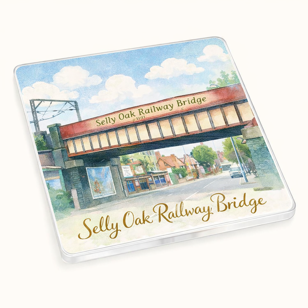 Selly Oak - Coaster - Soft Watercolours - Railway Bridge