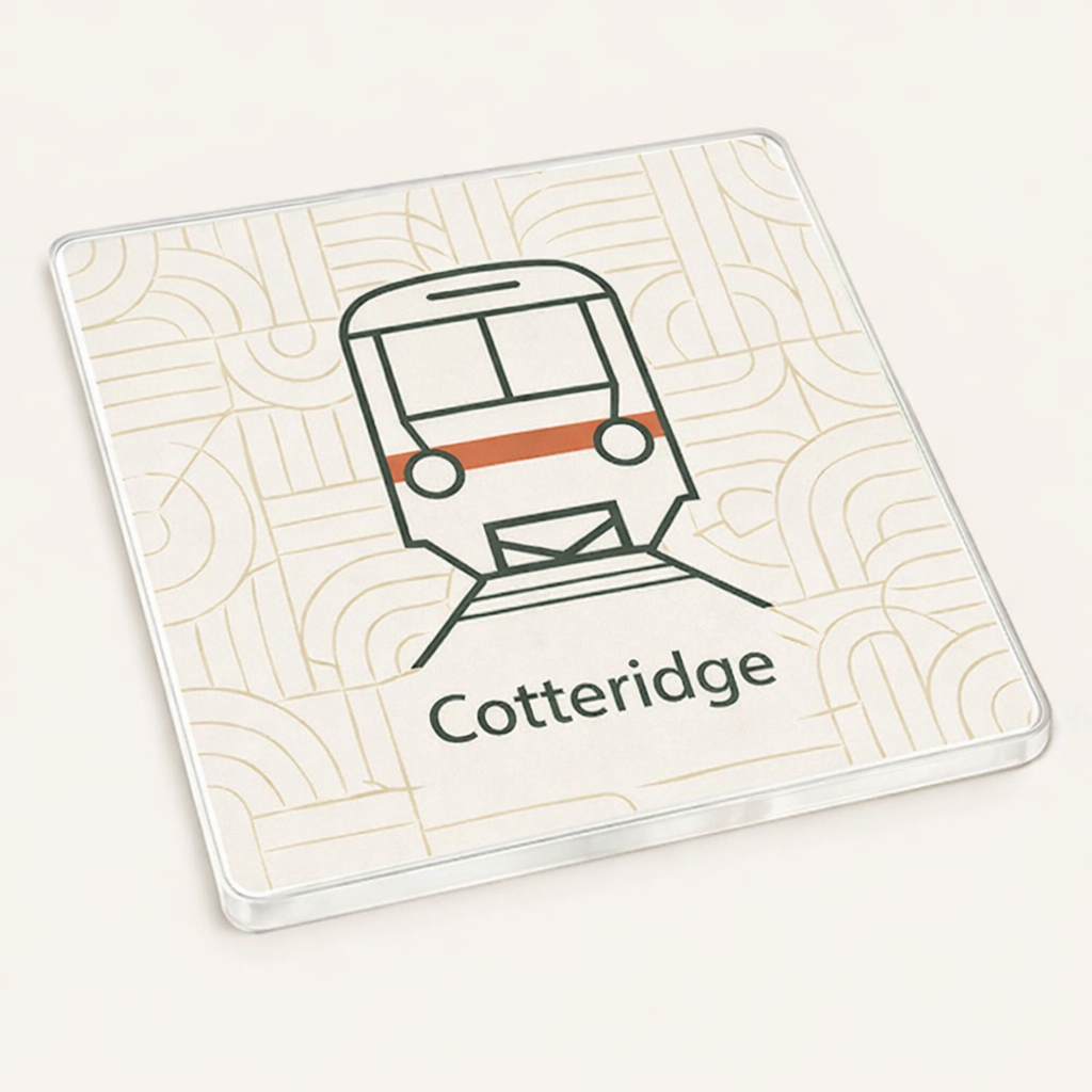 Cotteridge - Coaster - Geometric Lines - Train