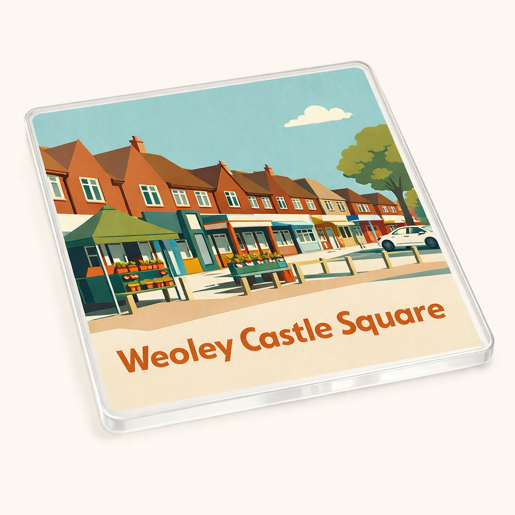 Weoley Castle - Coaster - Mid-Century Retro - Weoley Castle Square