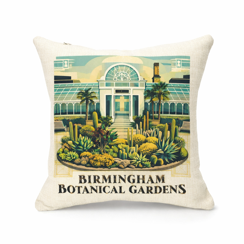 Edgbaston - Cushion - Vintage Vibes Design - Birmingham Botanical Gardens