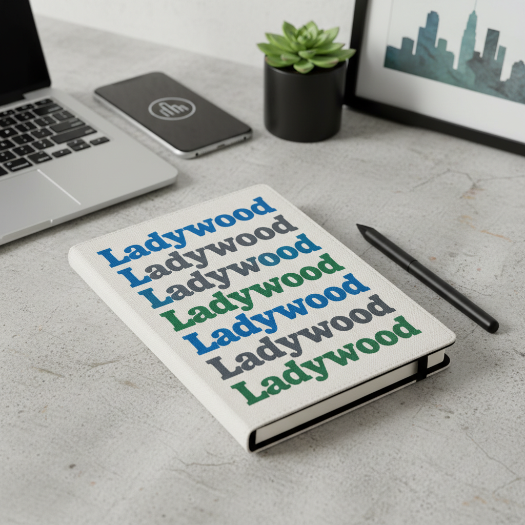 Ladywood - Notepad - Retro Typography Design