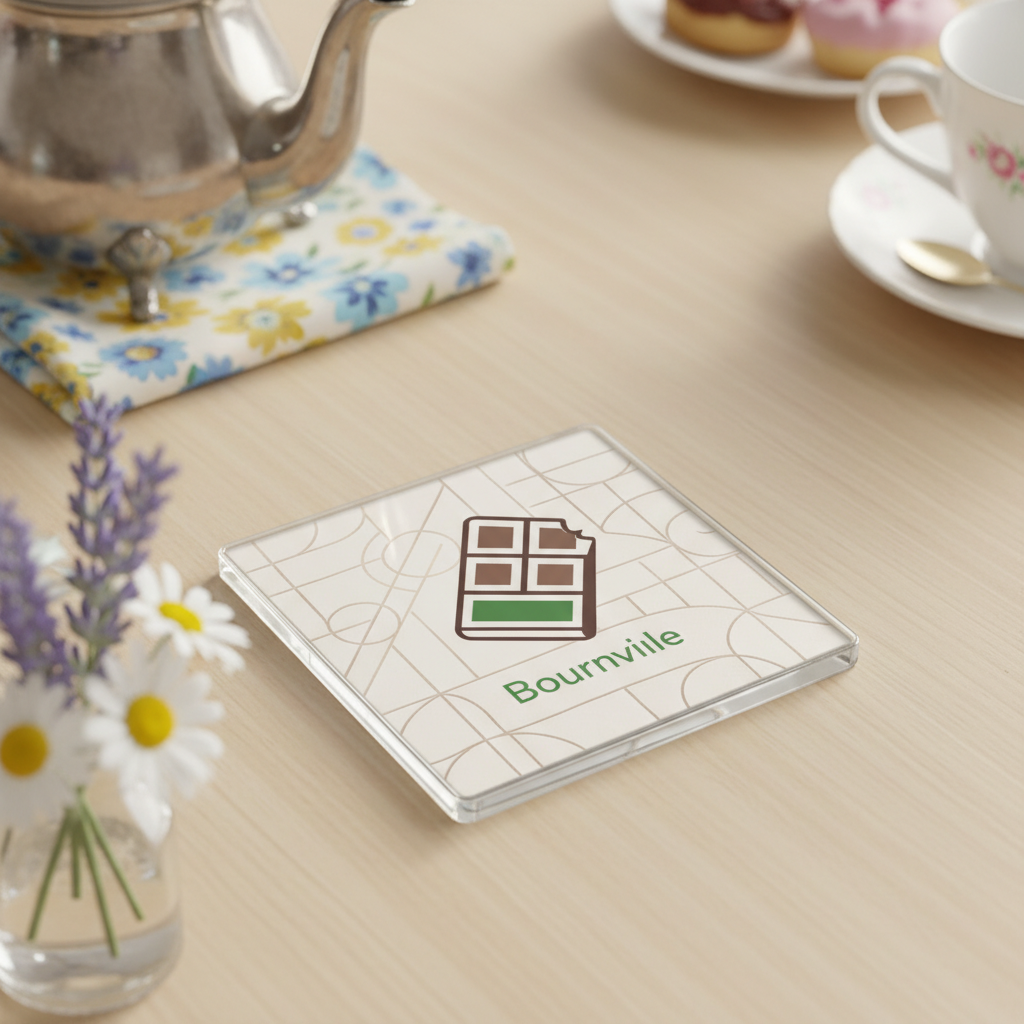 Bournville - Coaster - Geometric Lines - Chocolate Bar