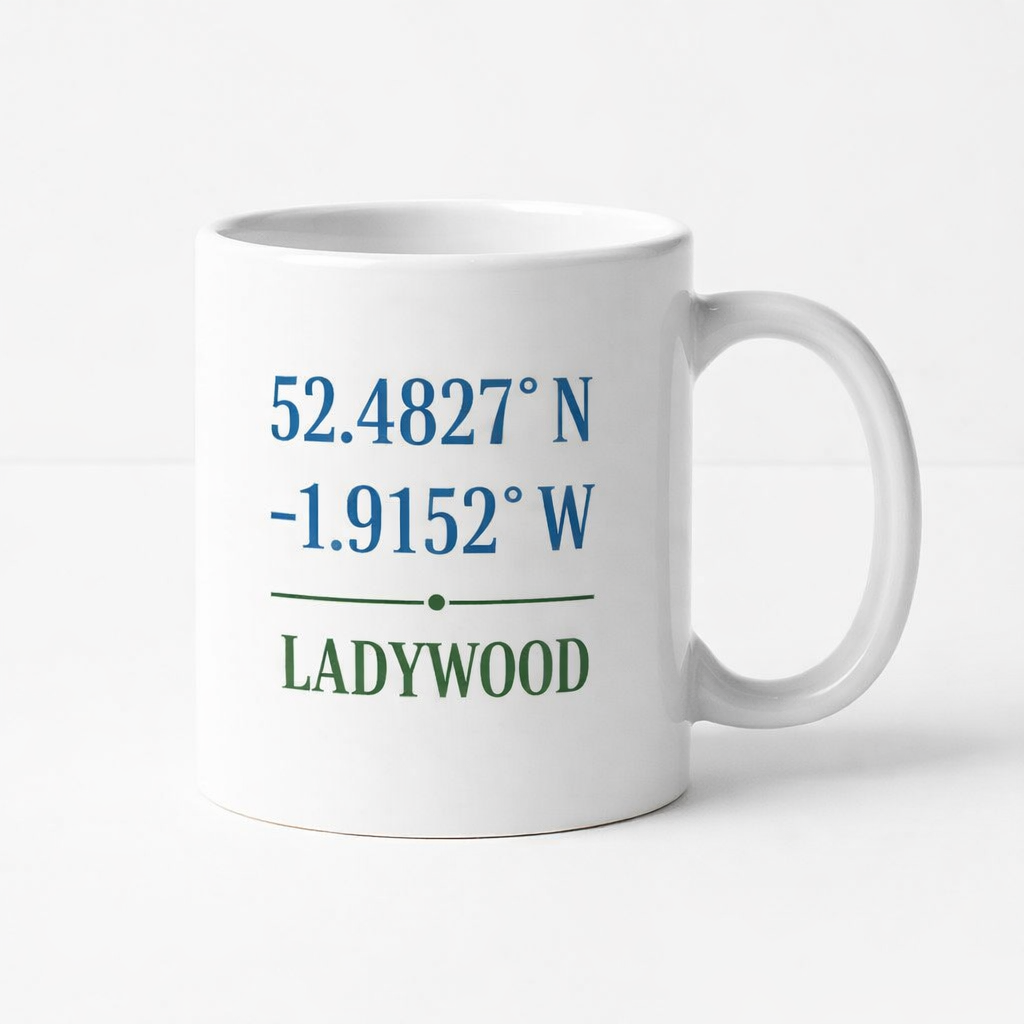 Ladywood - Mug - Minimalist Coordinates Design