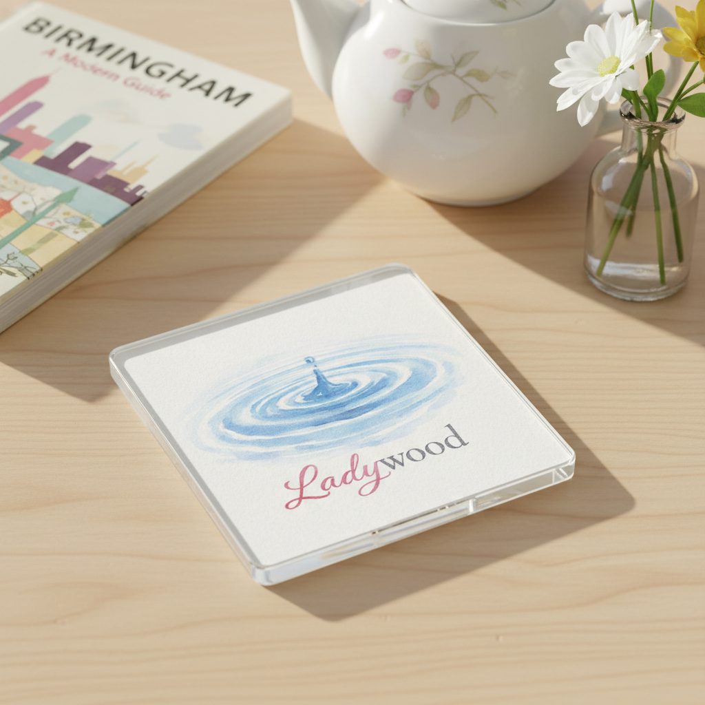 Ladywood - Coaster - Soft Watercolours - Water Ripple