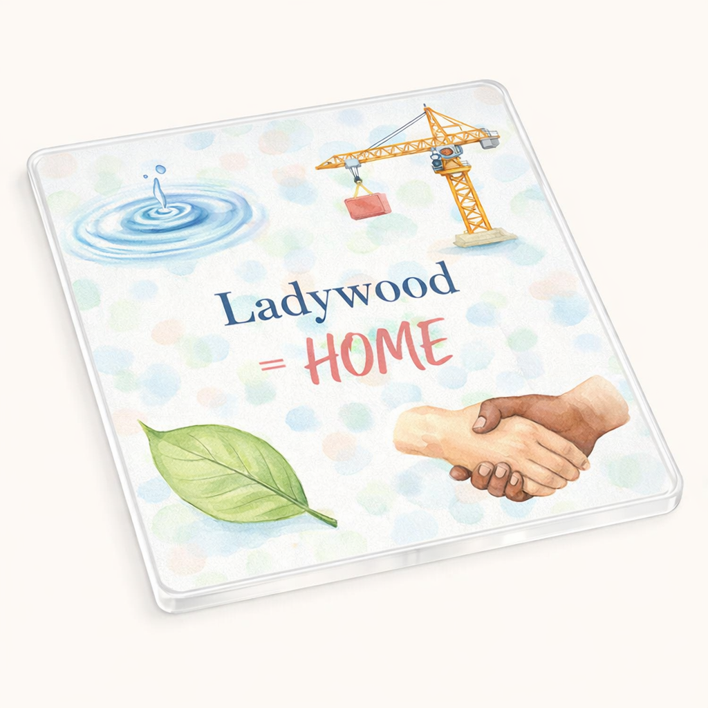 Ladywood - Coaster - Soft Watercolours - Local Icons